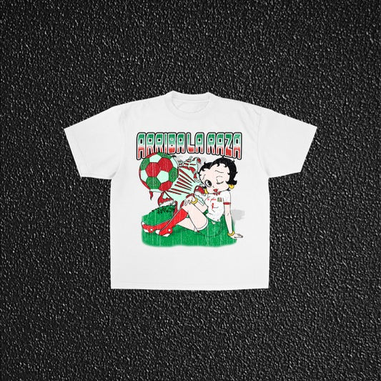 BETTY BOOP X ARRIBA LA RAZA WHITE TEE